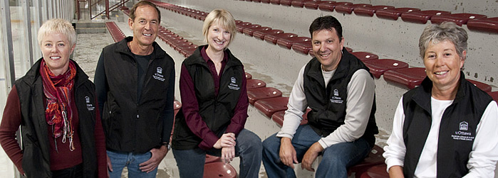 Doing uOttawa proud at the Vancouver 2010 Games. Margaret Dupe, Terry Orlick, Milena Parent, Benoît Séguin, Penny Werthner