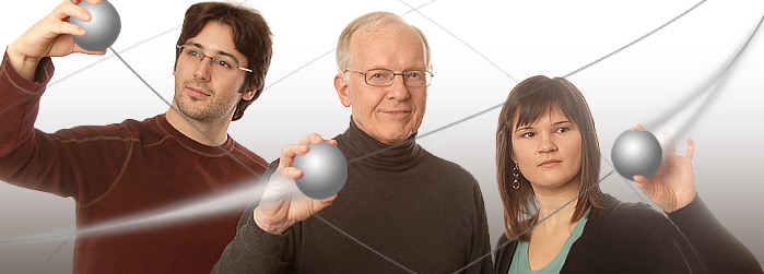 Julien Bertrand, Professor Paul Corkum and Sarah Golin