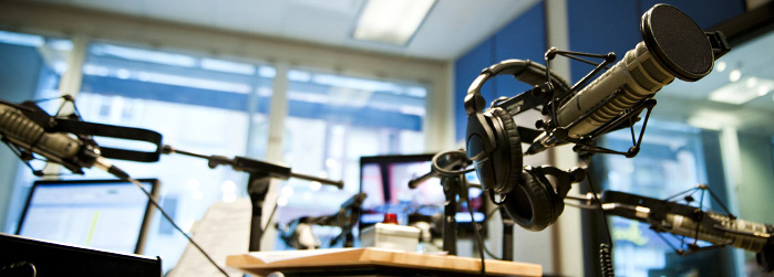 Une vue d’un des studios de radio de Radio-Canada, rue Queen à Ottawa