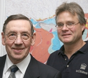 Bruce Sanford (left) with Bill Arnott
