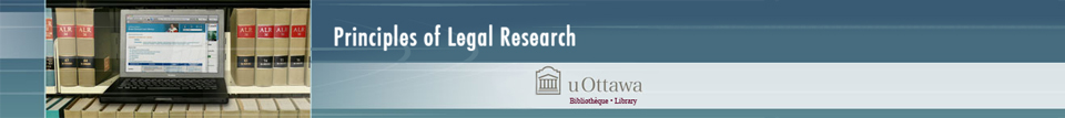 The website banner. It reads: Principles of Legal Research