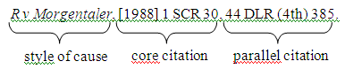 Example of a citation broken down into its components.