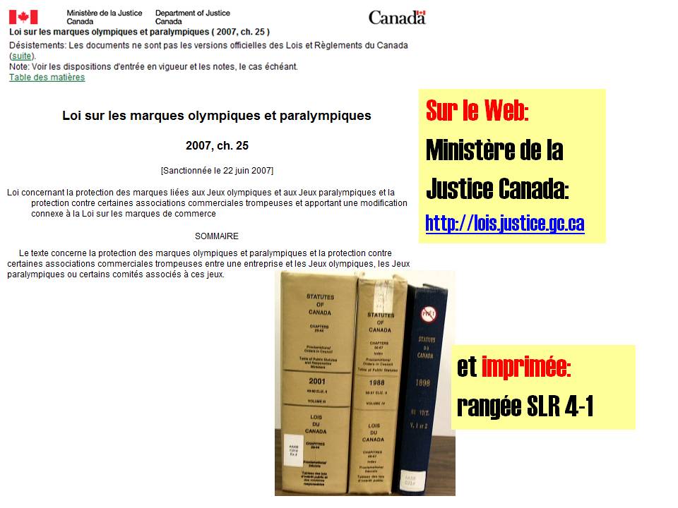 Photo des livres Statutes of Canada