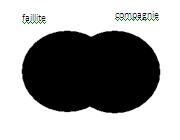 Un diagramme où le cercle « faillite » et le cercle « compagnie » s'éclipse l'un et l'autre.